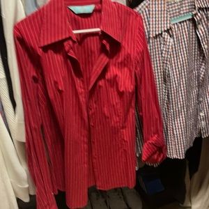 Red with White Striped Shirt